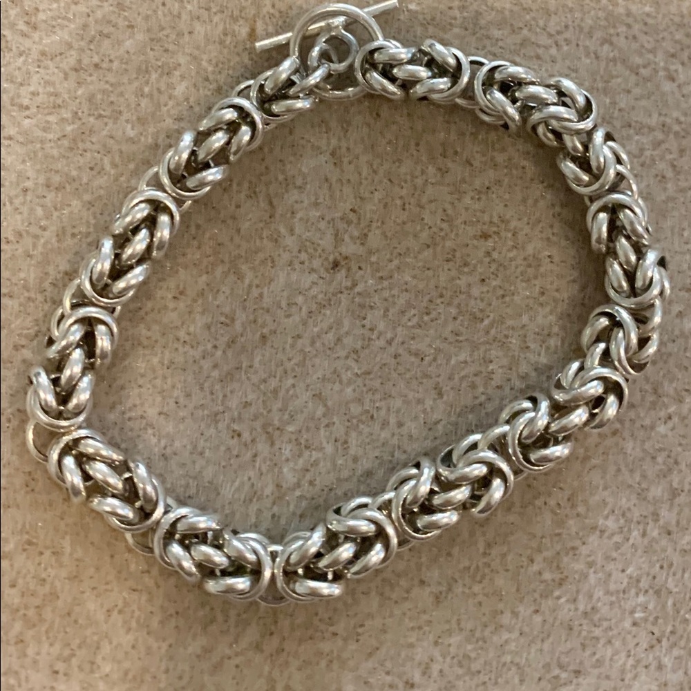 Sterling silver knotted bracelet